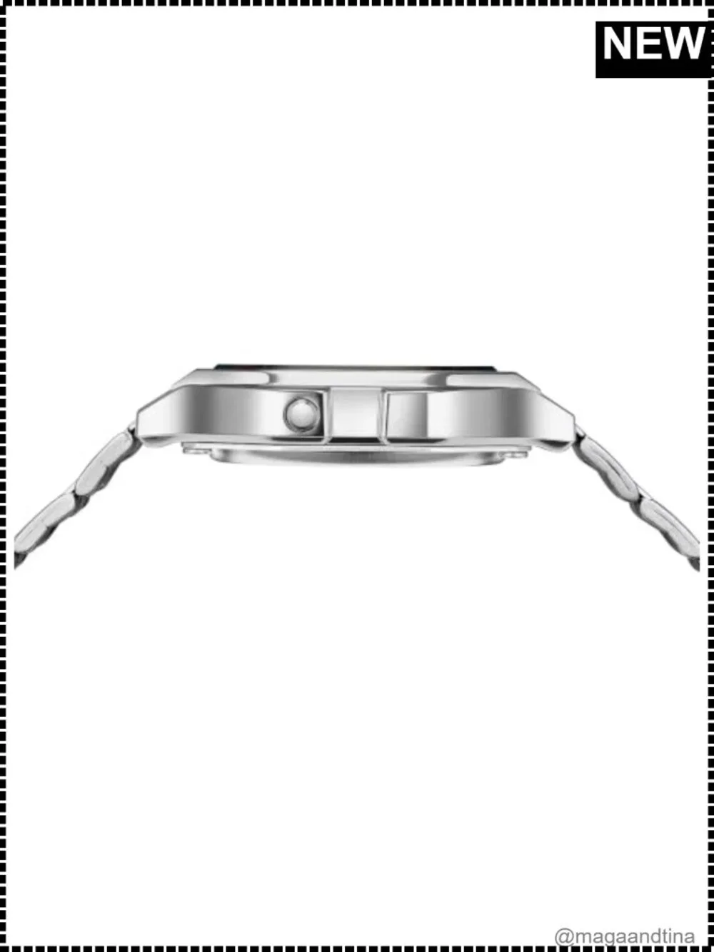 Casio Digital Watch Stainless Steel Bracelet Water Resistant Retro Unisex